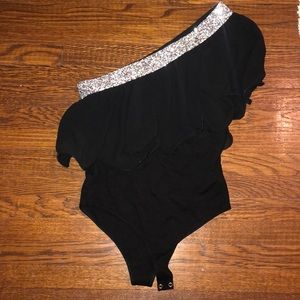 One shoulder bodysuit